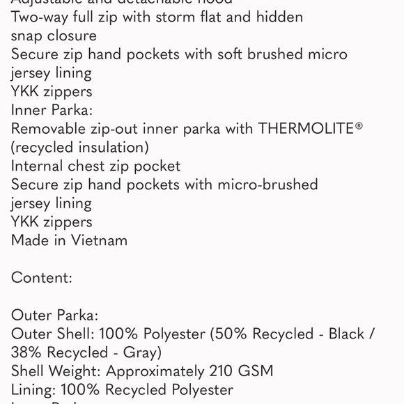 New 2XL Kirkland Signature Ladies 3-In-1 Parka Black Waterproof Windproof Hood - Picture 3 of 16